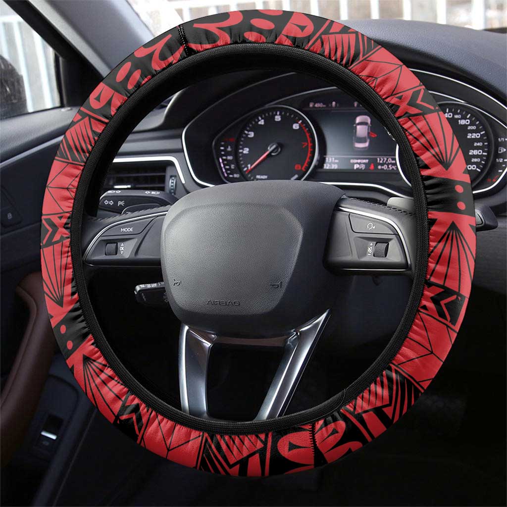 Philippines National Flag Day Steering Wheel Cover Filipino Tribal Pattern