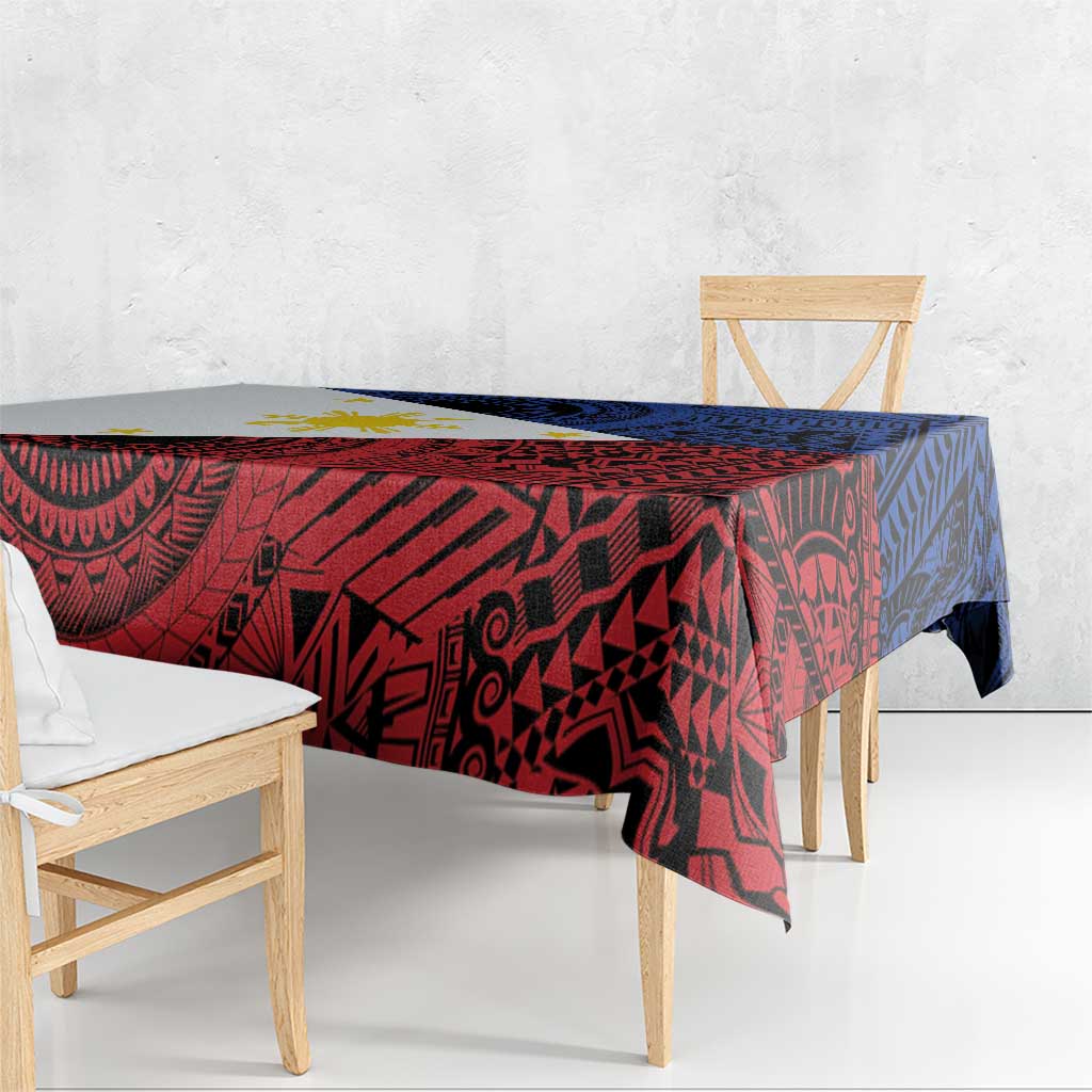 Philippines National Flag Day Tablecloth Filipino Tribal Pattern