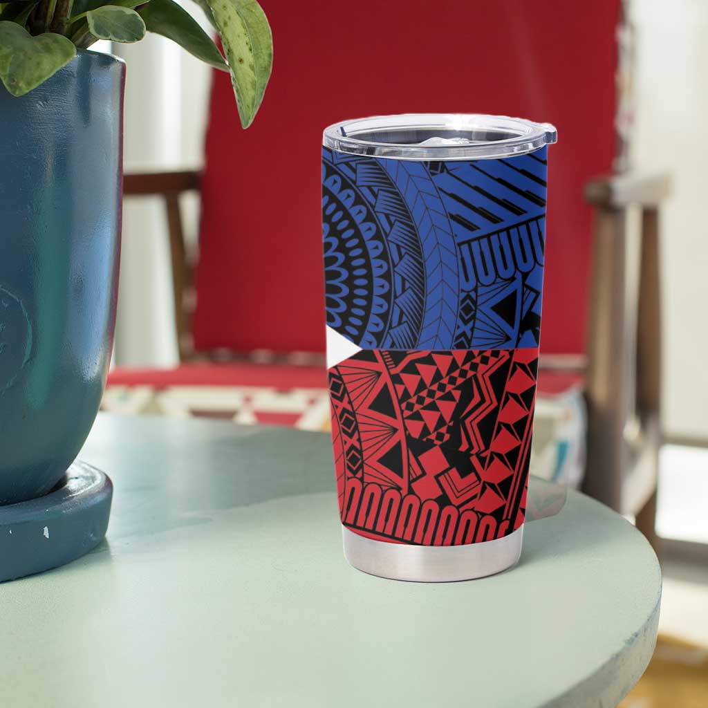 Philippines National Flag Day Tumbler Cup Filipino Tribal Pattern