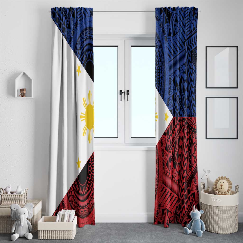 Philippines National Flag Day Window Curtain Filipino Tribal Pattern