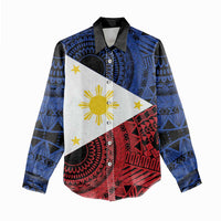 Philippines National Flag Day Women Casual Shirt Filipino Tribal Pattern
