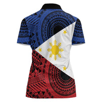Philippines National Flag Day Women Polo Shirt Filipino Tribal Pattern
