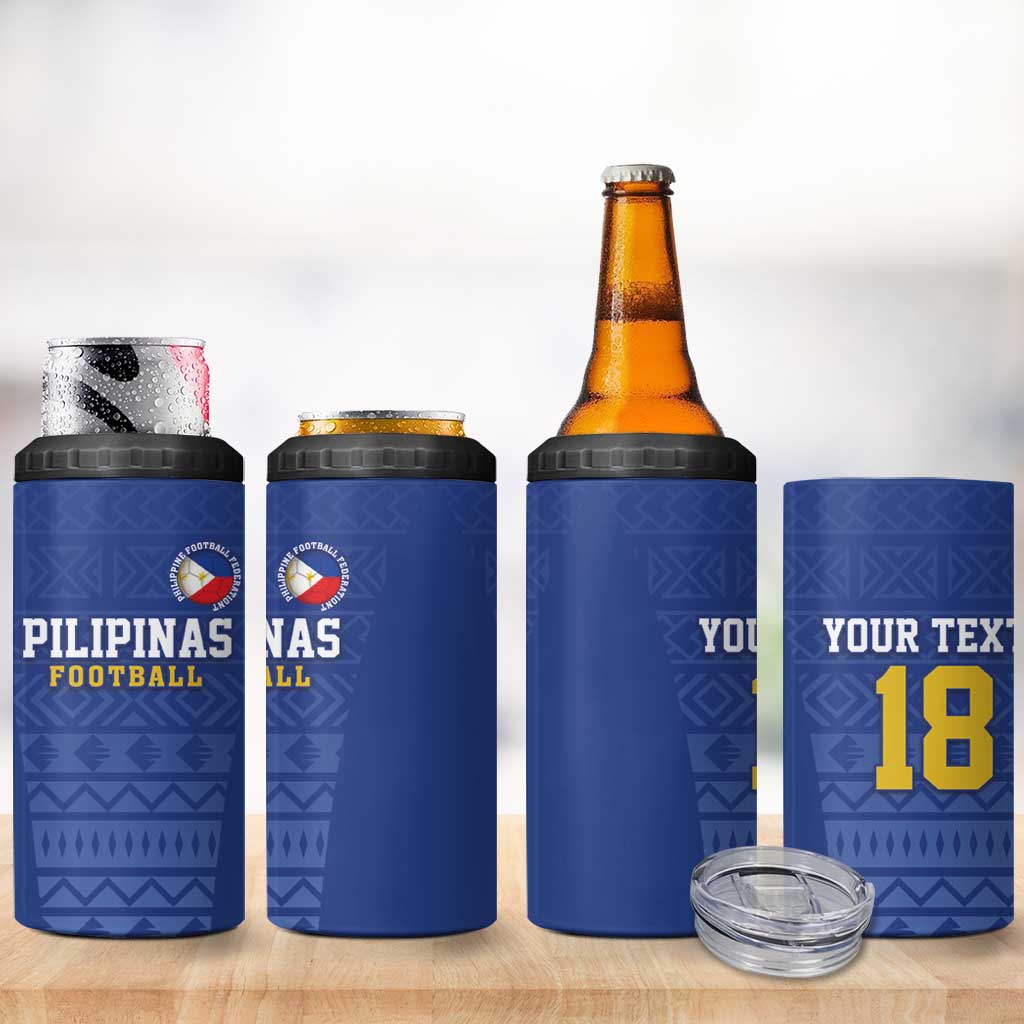 Custom Philippines Football 4 in 1 Can Cooler Tumbler Pambansang koponan ng futbol ng Pilipinas