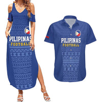 Custom Philippines Football Couples Matching Summer Maxi Dress and Hawaiian Shirt Pambansang koponan ng futbol ng Pilipinas