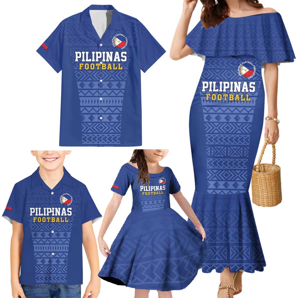 Custom Philippines Football Family Matching Mermaid Dress and Hawaiian Shirt Pambansang koponan ng futbol ng Pilipinas
