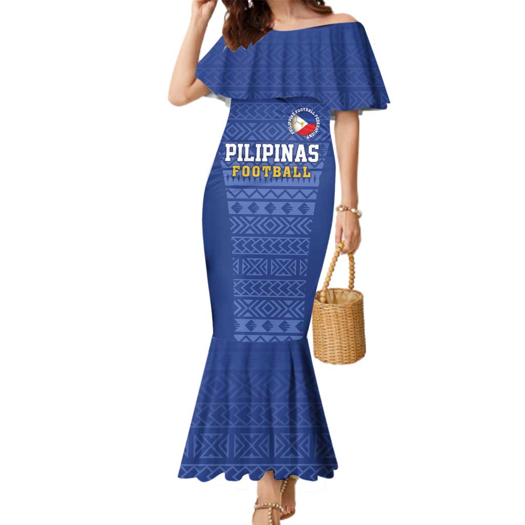 Custom Philippines Football Family Matching Mermaid Dress and Hawaiian Shirt Pambansang koponan ng futbol ng Pilipinas