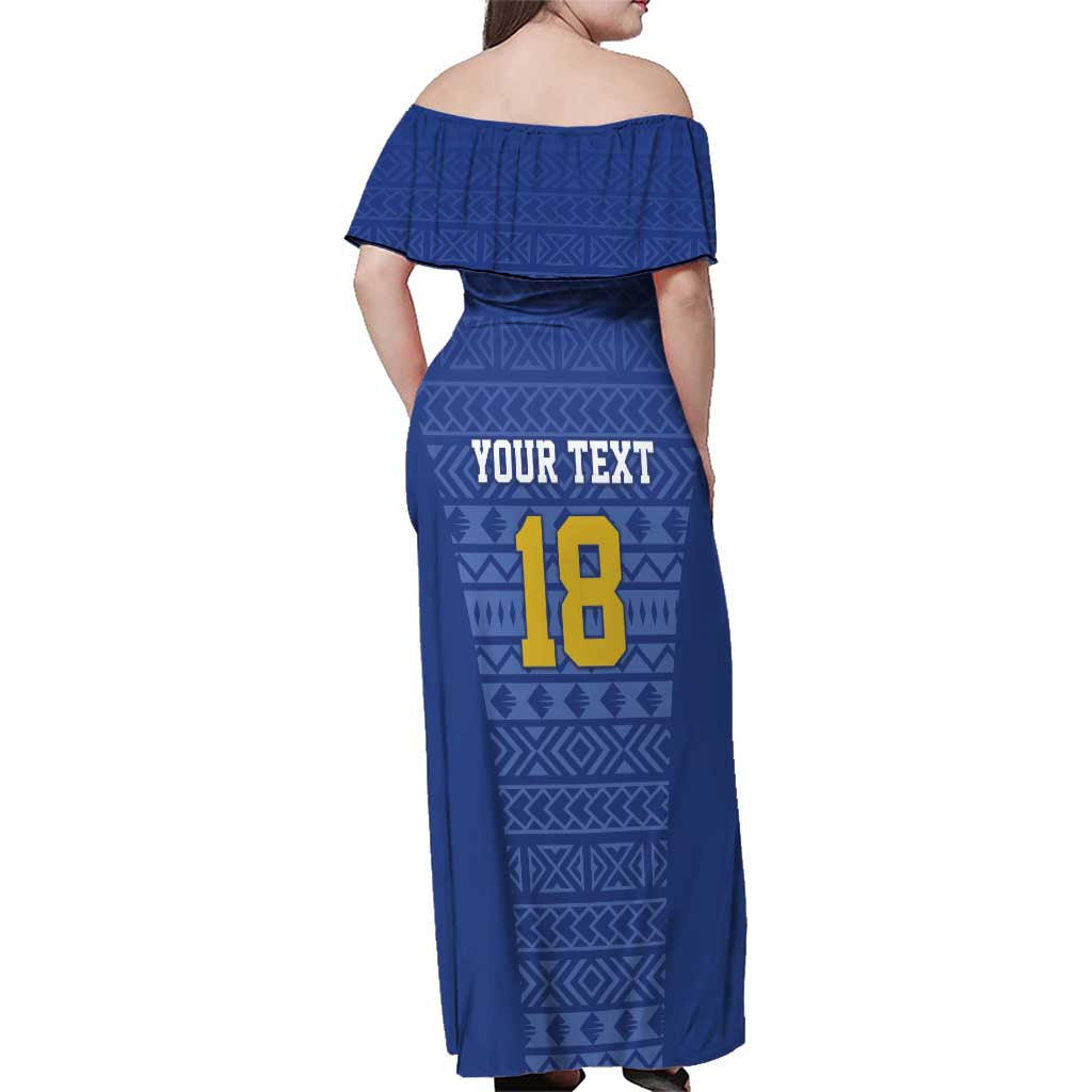 Custom Philippines Football Family Matching Off Shoulder Maxi Dress and Hawaiian Shirt Pambansang koponan ng futbol ng Pilipinas
