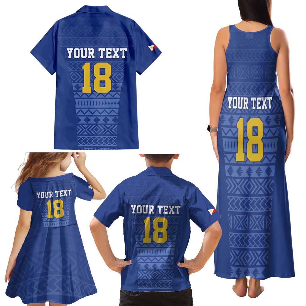 Custom Philippines Football Family Matching Tank Maxi Dress and Hawaiian Shirt Pambansang koponan ng futbol ng Pilipinas