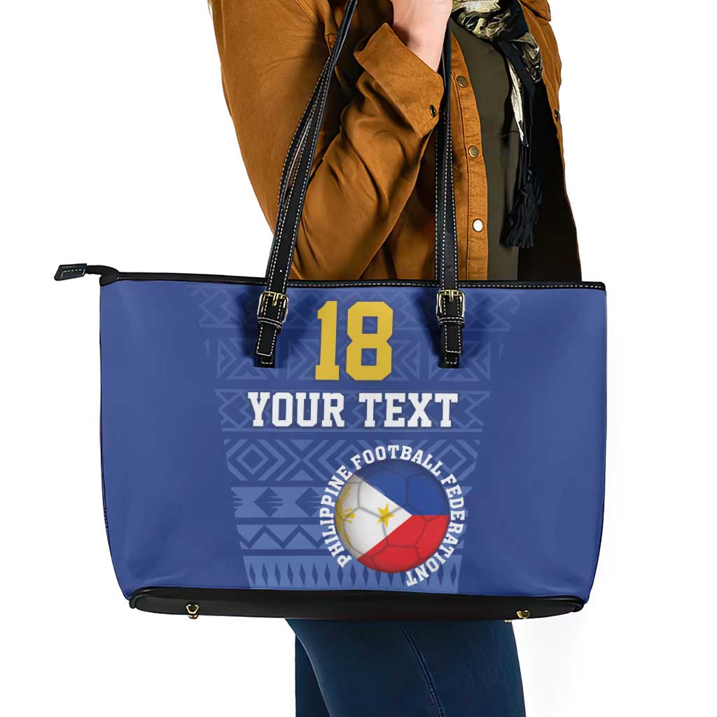 Custom Philippines Football Leather Tote Bag Pambansang koponan ng futbol ng Pilipinas