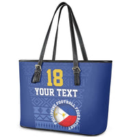 Custom Philippines Football Leather Tote Bag Pambansang koponan ng futbol ng Pilipinas