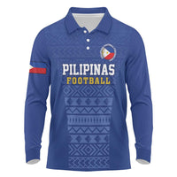 Custom Philippines Football Long Sleeve Polo Shirt Pambansang koponan ng futbol ng Pilipinas