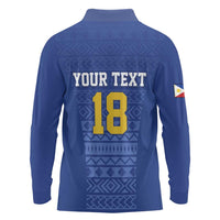 Custom Philippines Football Long Sleeve Polo Shirt Pambansang koponan ng futbol ng Pilipinas