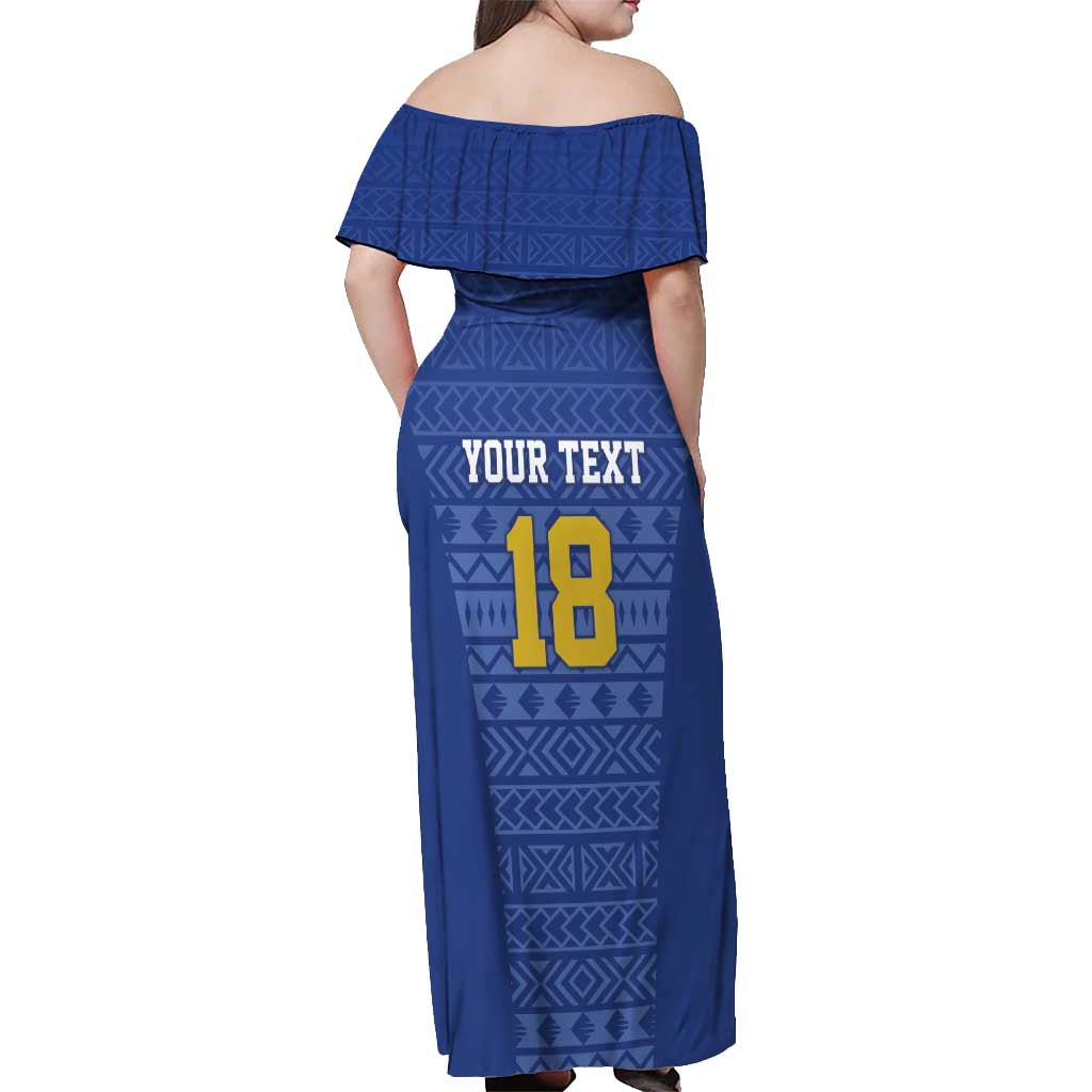 Custom Philippines Football Off Shoulder Maxi Dress Pambansang koponan ng futbol ng Pilipinas