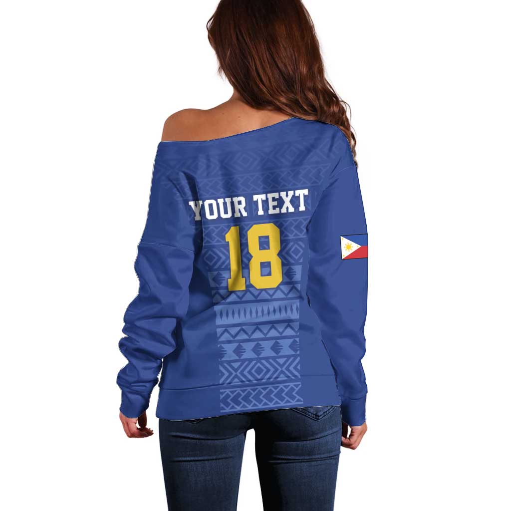 Custom Philippines Football Off Shoulder Sweater Pambansang koponan ng futbol ng Pilipinas