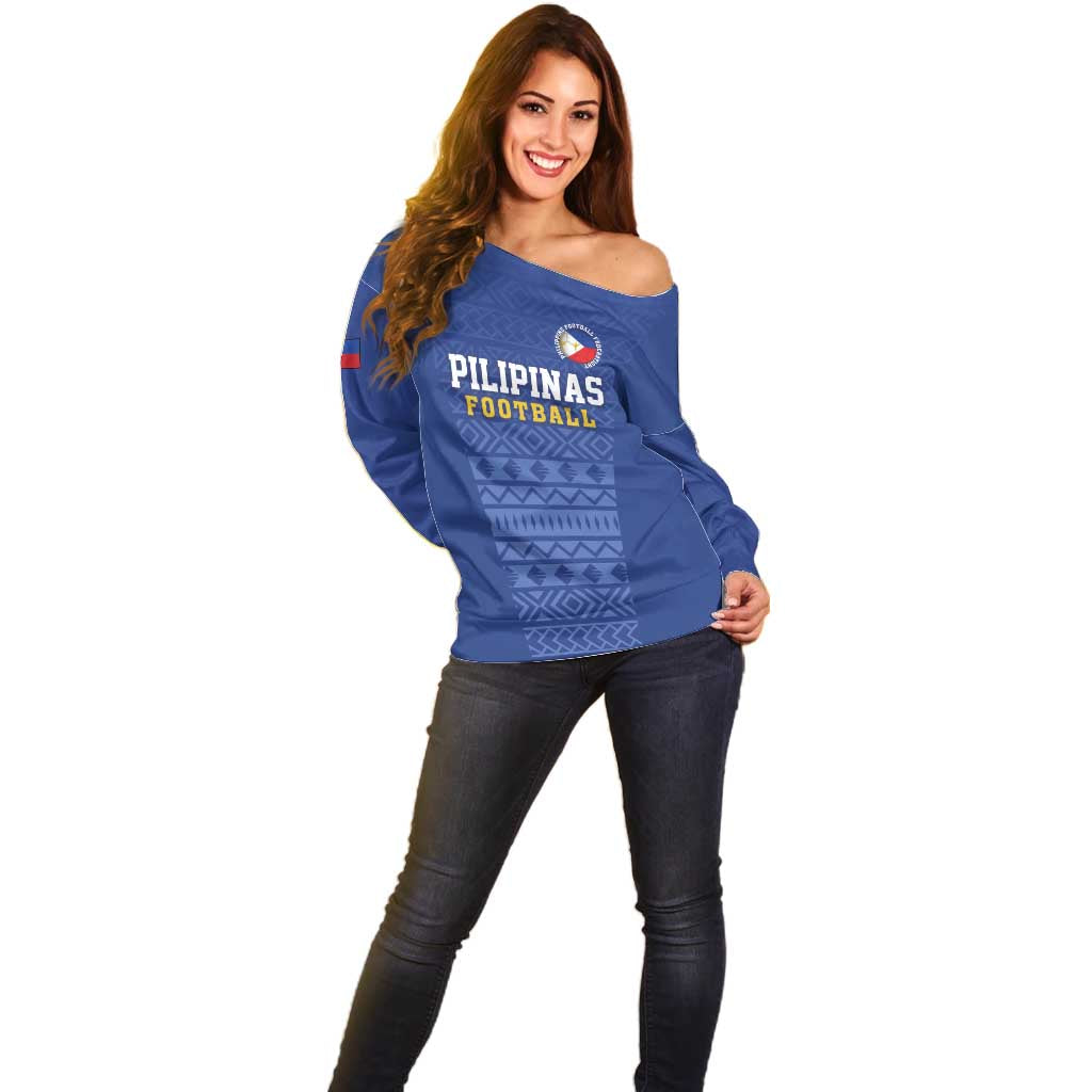 Custom Philippines Football Off Shoulder Sweater Pambansang koponan ng futbol ng Pilipinas