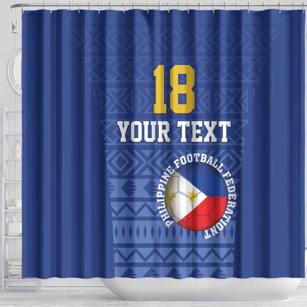 Custom Philippines Football Shower Curtain Pambansang koponan ng futbol ng Pilipinas