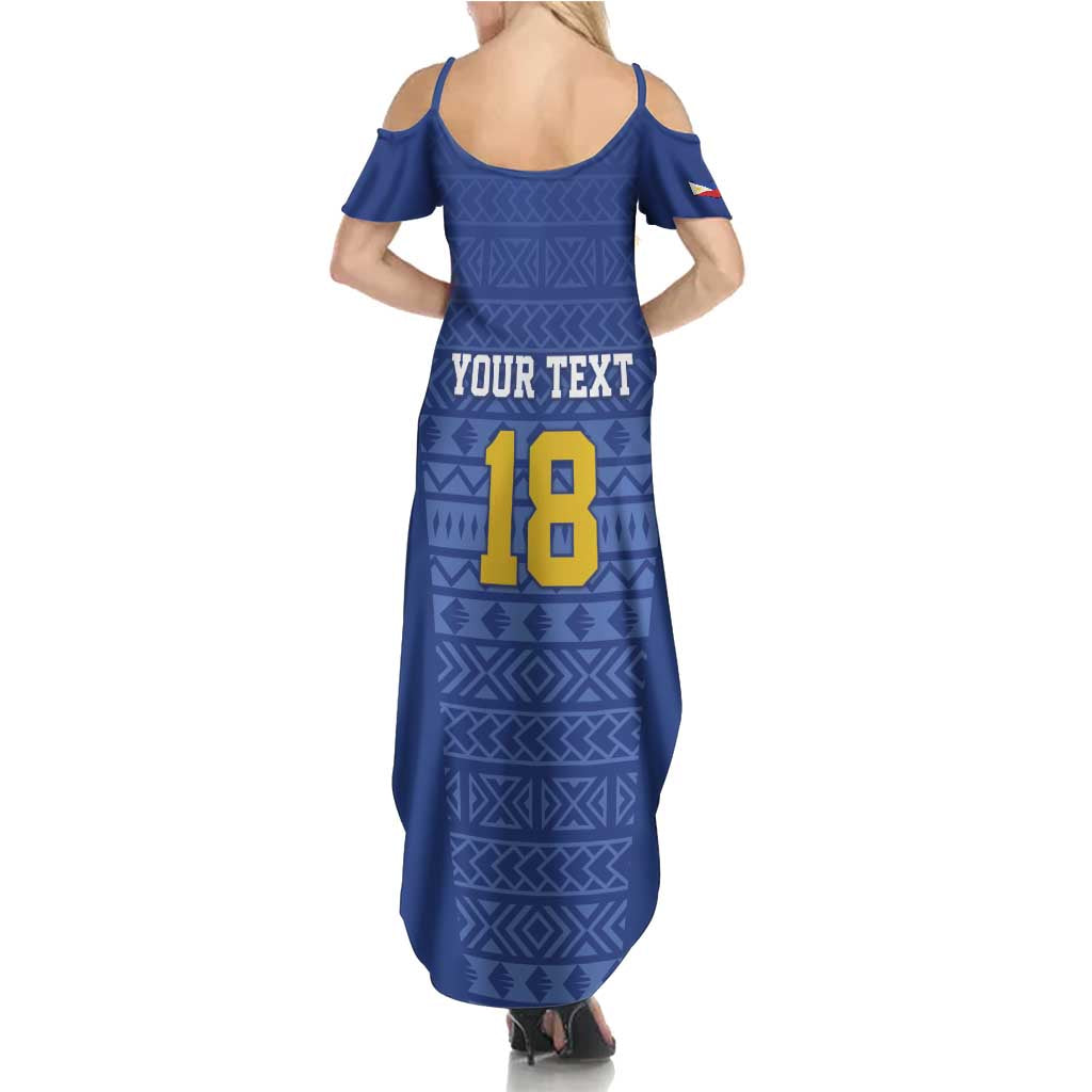 Custom Philippines Football Summer Maxi Dress Pambansang koponan ng futbol ng Pilipinas