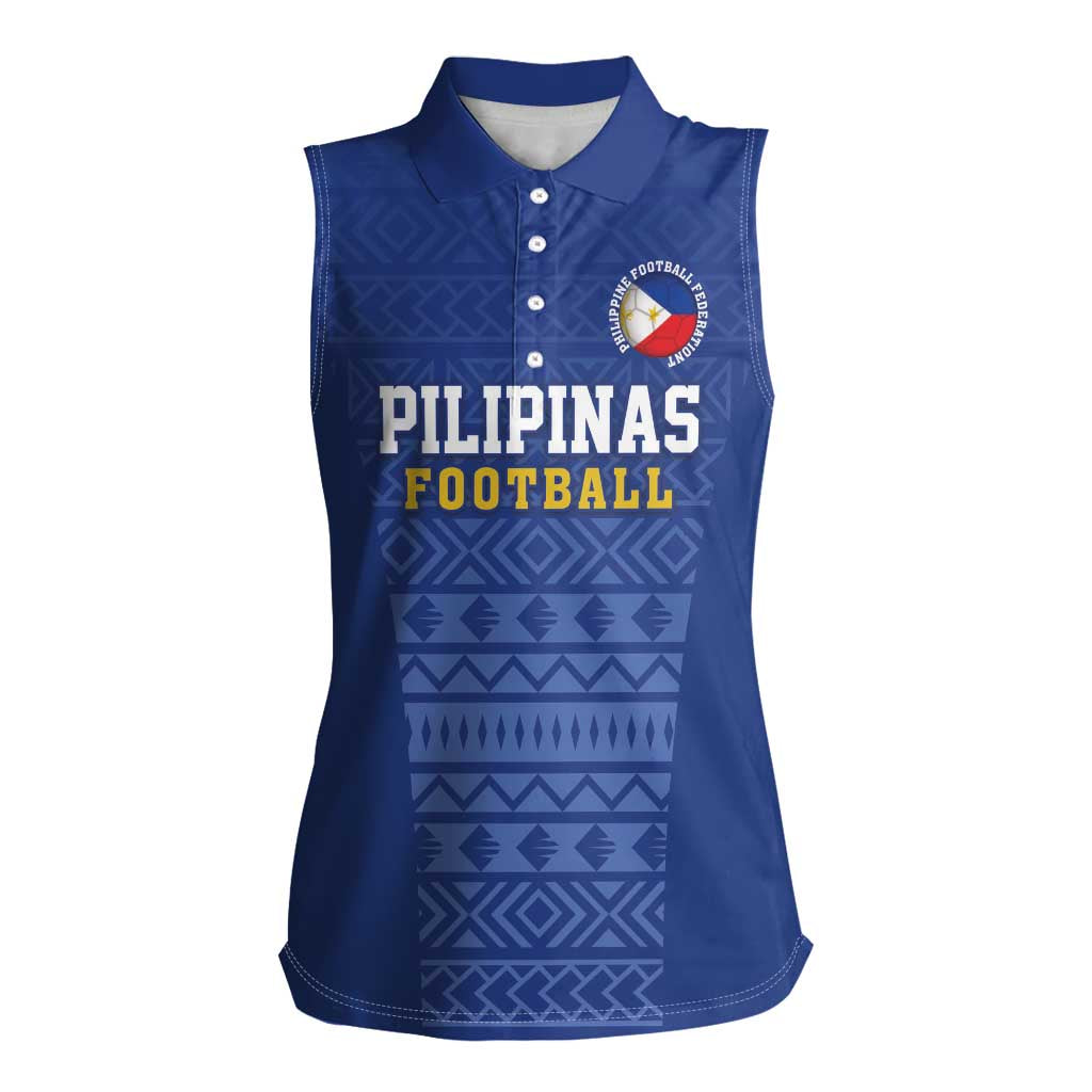 Custom Philippines Football Women Sleeveless Polo Shirt Pambansang koponan ng futbol ng Pilipinas
