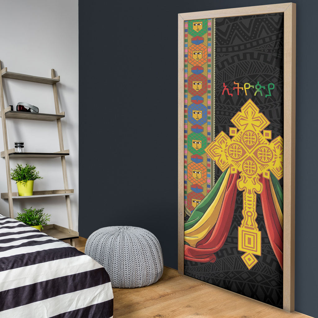 Ethiopia Lion Cross Door Cover Habesha Heritage Style