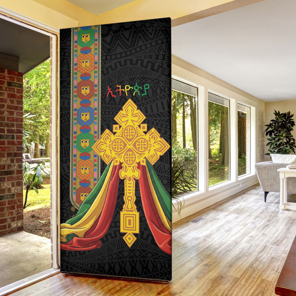 Ethiopia Lion Cross Door Cover Habesha Heritage Style