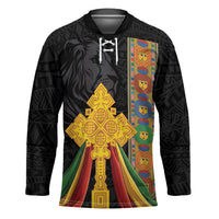 Ethiopia Lion Cross Hockey Jersey Habesha Heritage Style