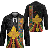 Ethiopia Lion Cross Hockey Jersey Habesha Heritage Style