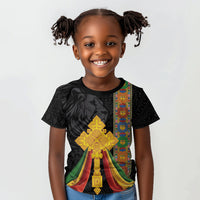 Ethiopia Lion Cross Kid T shirt Habesha Heritage Style