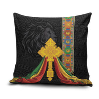 Ethiopia Lion Cross Pillow Cover Habesha Heritage Style
