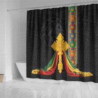 Ethiopia Lion Cross Shower Curtain Habesha Heritage Style
