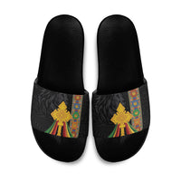 Ethiopia Lion Cross Slide Sandals Habesha Heritage Style