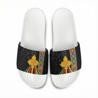 Ethiopia Lion Cross Slide Sandals Habesha Heritage Style
