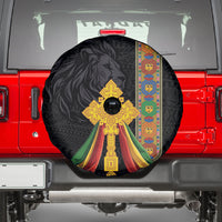 Ethiopia Lion Cross Spare Tire Cover Habesha Heritage Style