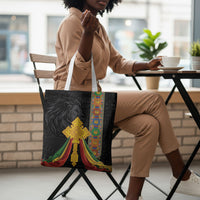 Ethiopia Lion Cross Tote Bag Habesha Heritage Style