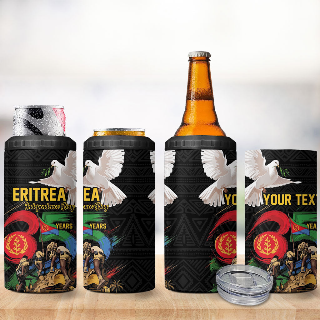 Personalized Eritrea Independence 35 Years 4 in 1 Can Cooler Tumbler Freedom Fighters Heritage