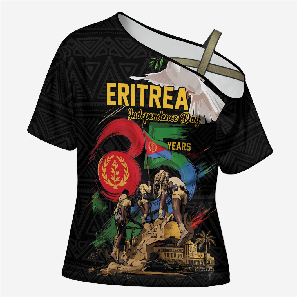 Personalized Eritrea Independence 35 Years Cross Shoulder Shirt Freedom Fighters Heritage