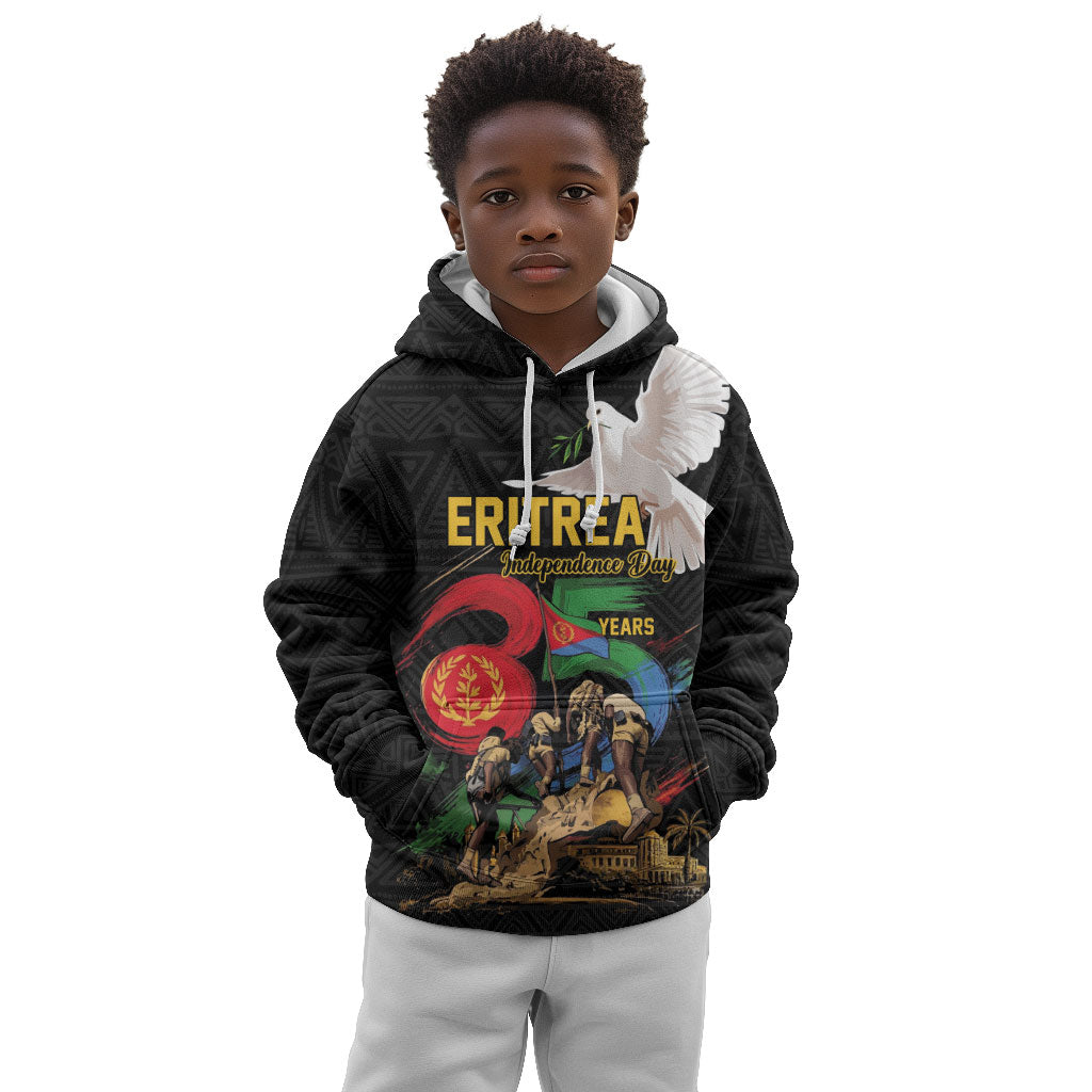 Personalized Eritrea Independence 35 Years Kid Hoodie Freedom Fighters Heritage