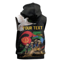 Personalized Eritrea Independence 35 Years Sleeveless Zip Hoodie Freedom Fighters Heritage