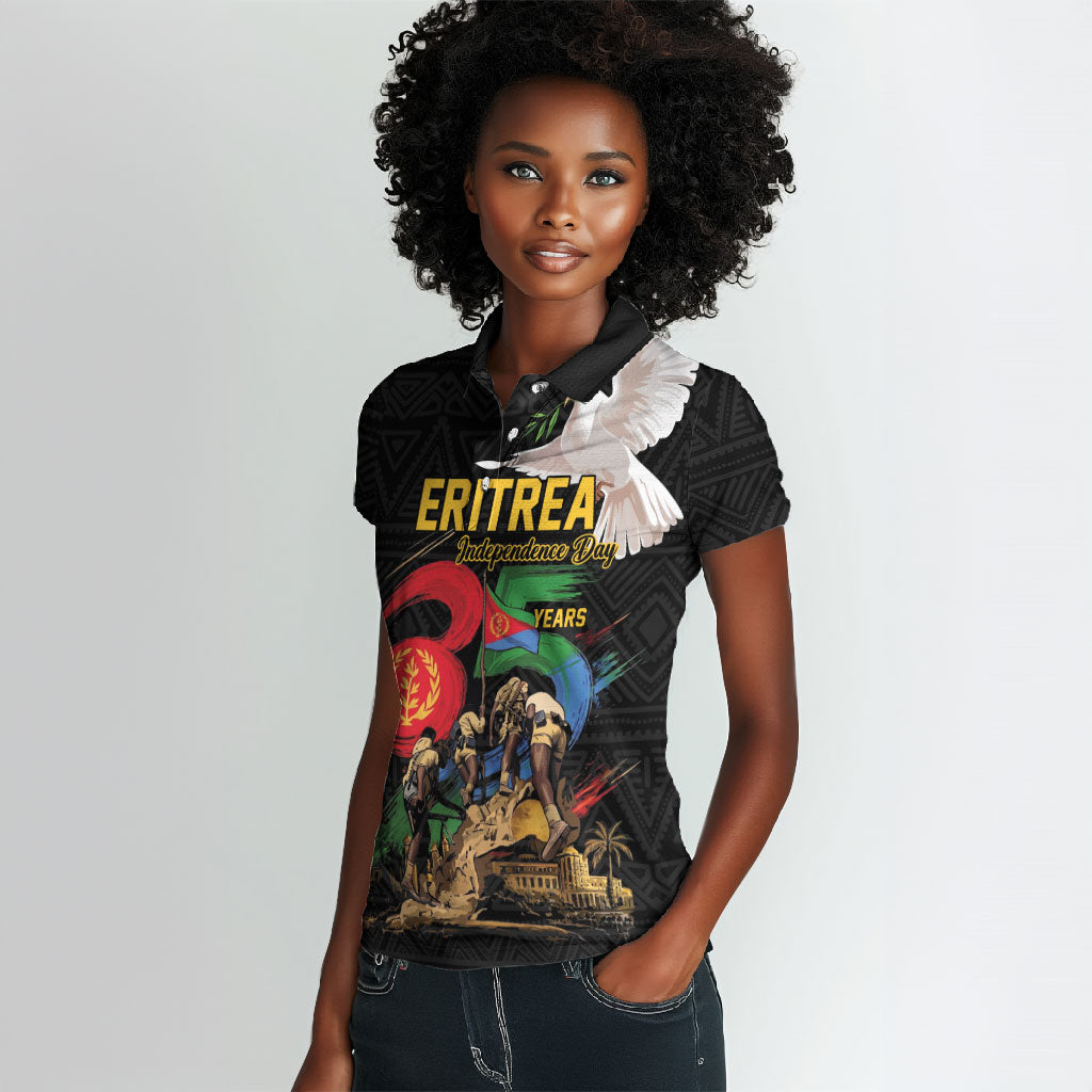 Personalized Eritrea Independence 35 Years Women Polo Shirt Freedom Fighters Heritage
