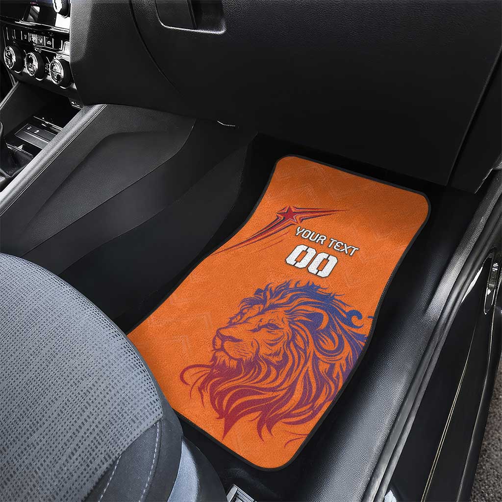 Custom Netherlands Football Car Mats Oranje Lion - Wonder Print Shop