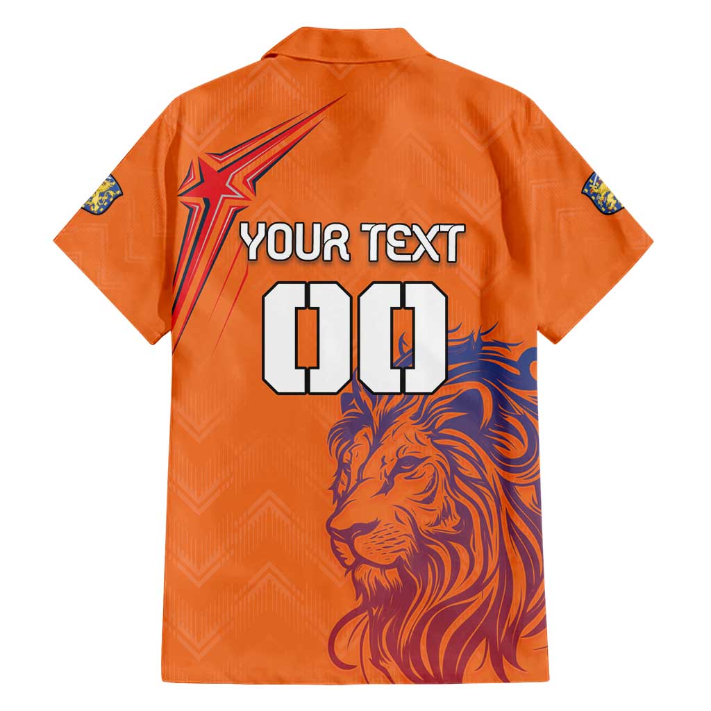 Custom Netherlands Football Family Matching Short Sleeve Bodycon Dress and Hawaiian Shirt Oranje Lion - Wonder Print Shop