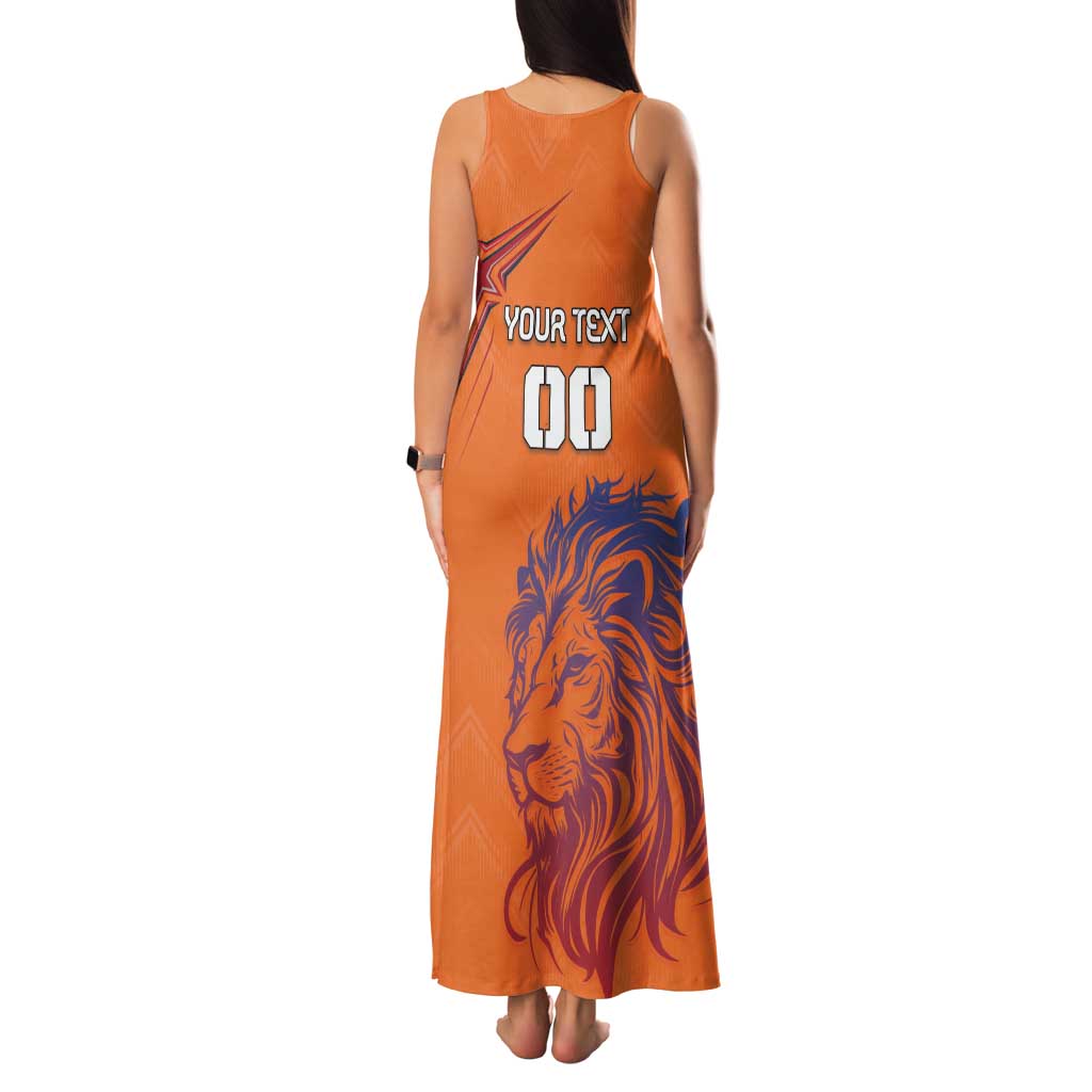 Custom Netherlands Football Family Matching Tank Maxi Dress and Hawaiian Shirt Oranje Lion - Wonder Print Shop