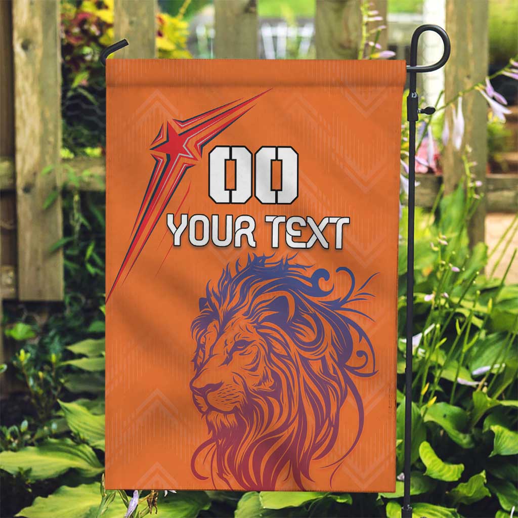 Custom Netherlands Football Garden Flag Oranje Lion - Wonder Print Shop