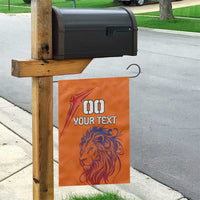 Custom Netherlands Football Garden Flag Oranje Lion - Wonder Print Shop