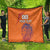 Custom Netherlands Football Quilt Oranje Lion - Wonder Print Shop