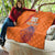 Custom Netherlands Football Quilt Oranje Lion - Wonder Print Shop