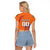 Custom Netherlands Football Raglan Cropped T Shirt Oranje Lion - Wonder Print Shop