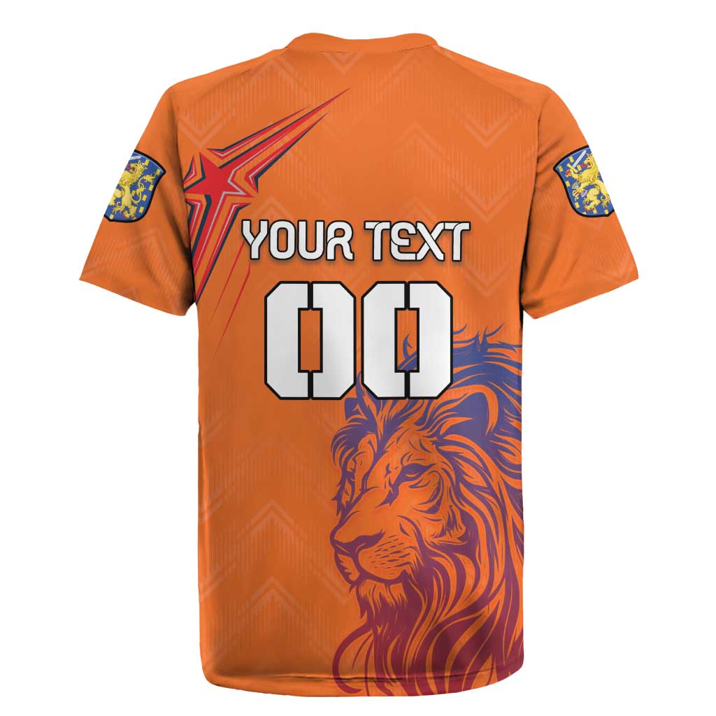 Custom Netherlands Football Rugby Jersey Oranje Lion - Wonder Print Shop