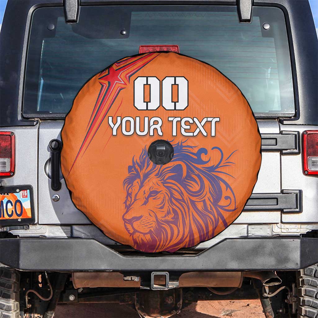 Custom Netherlands Football Spare Tire Cover Oranje Lion - Wonder Print Shop