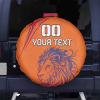 Custom Netherlands Football Spare Tire Cover Oranje Lion - Wonder Print Shop