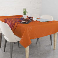 Custom Netherlands Football Tablecloth Oranje Lion - Wonder Print Shop